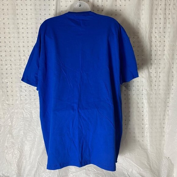 Black Cat On Bike Fruit Of The Loom T-Shirt Women’s Blue Size X-Large - Picture 5 of 5